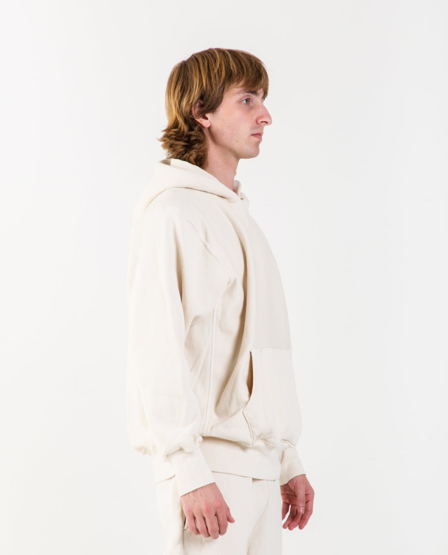 Men LES TIEN | Cropped Hoodie Ivory