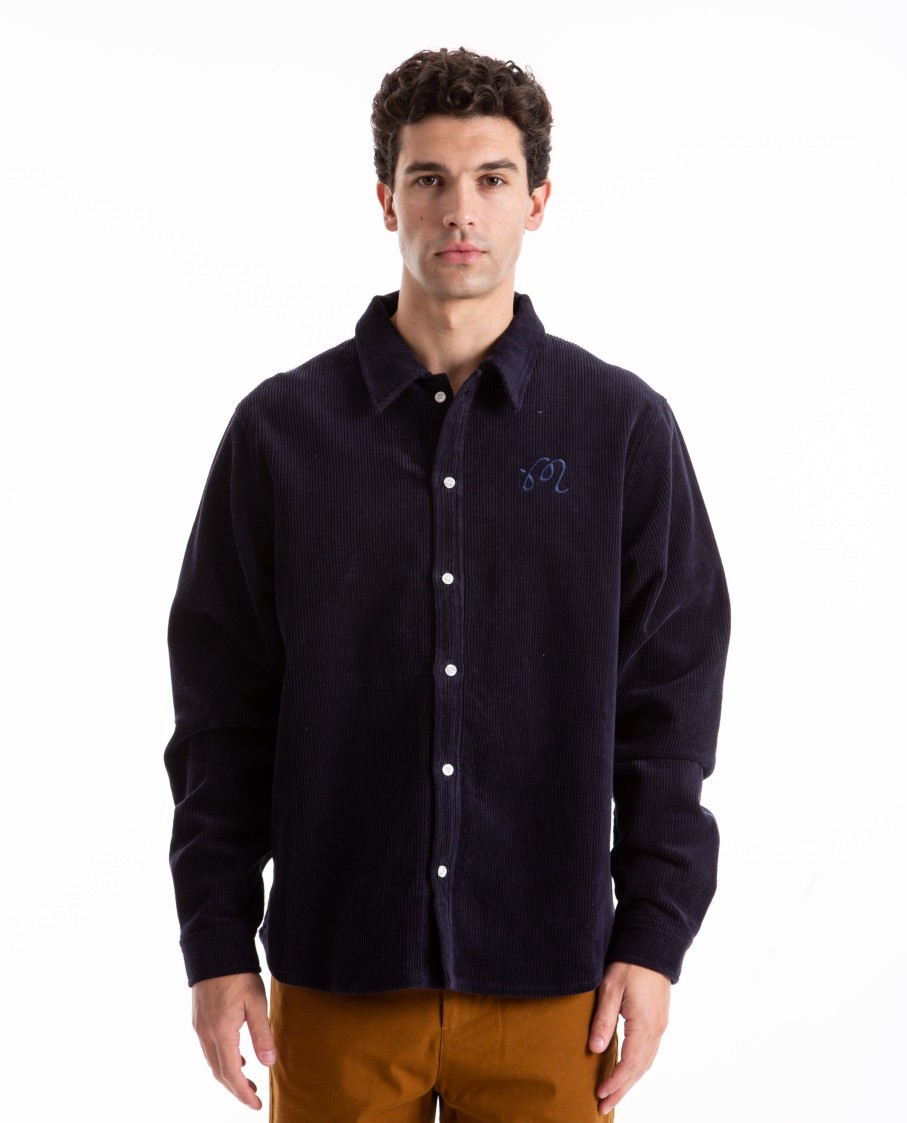 Men MALBON GOLF | Wright Wide Wale Corduroy Shirt