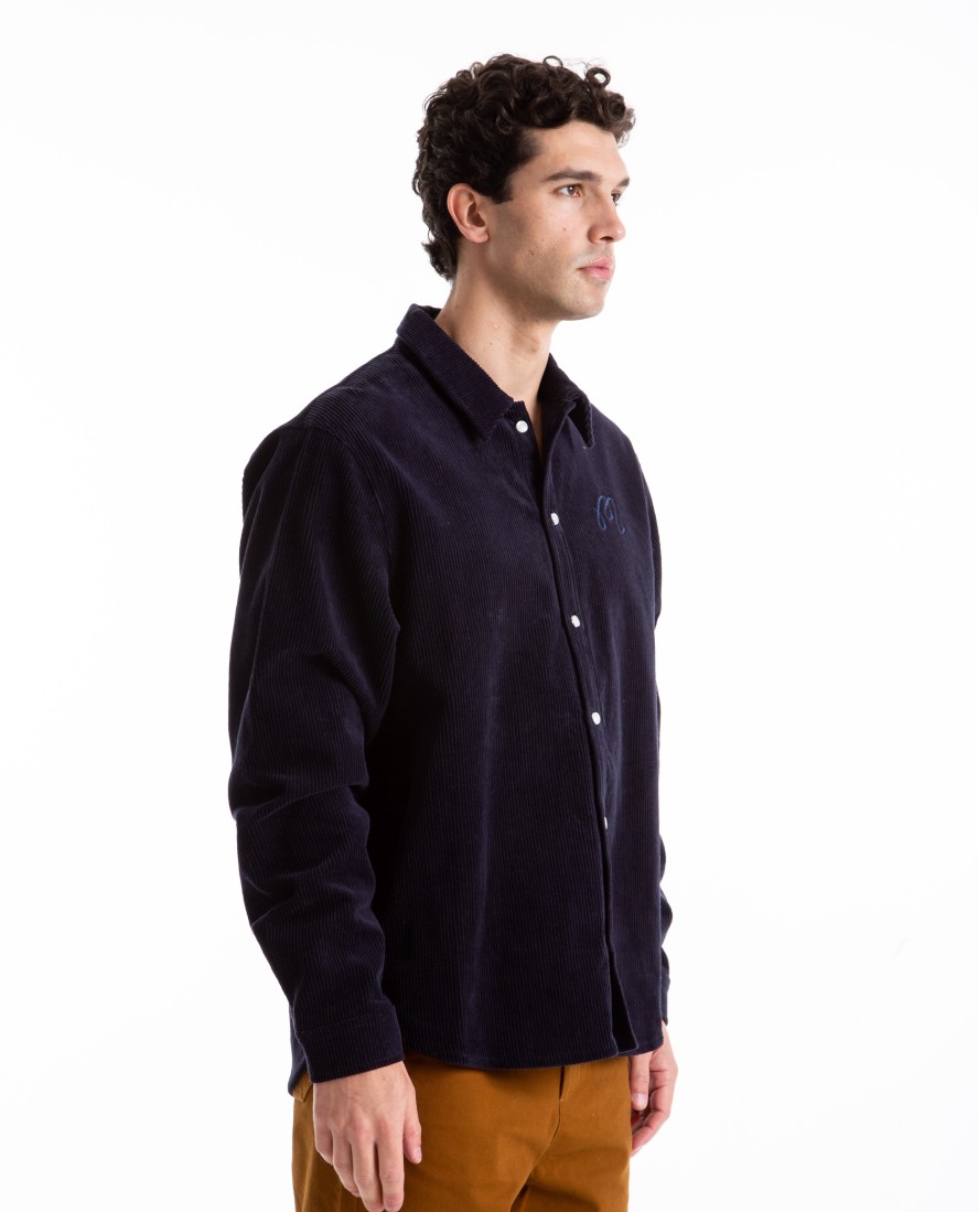 Men MALBON GOLF | Wright Wide Wale Corduroy Shirt