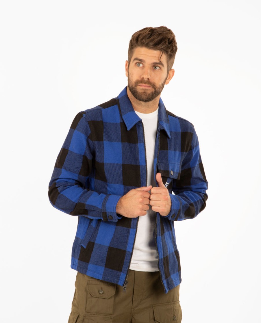 Men WOOLRICH | Timber Cotton Overshirt Royal Buffalo