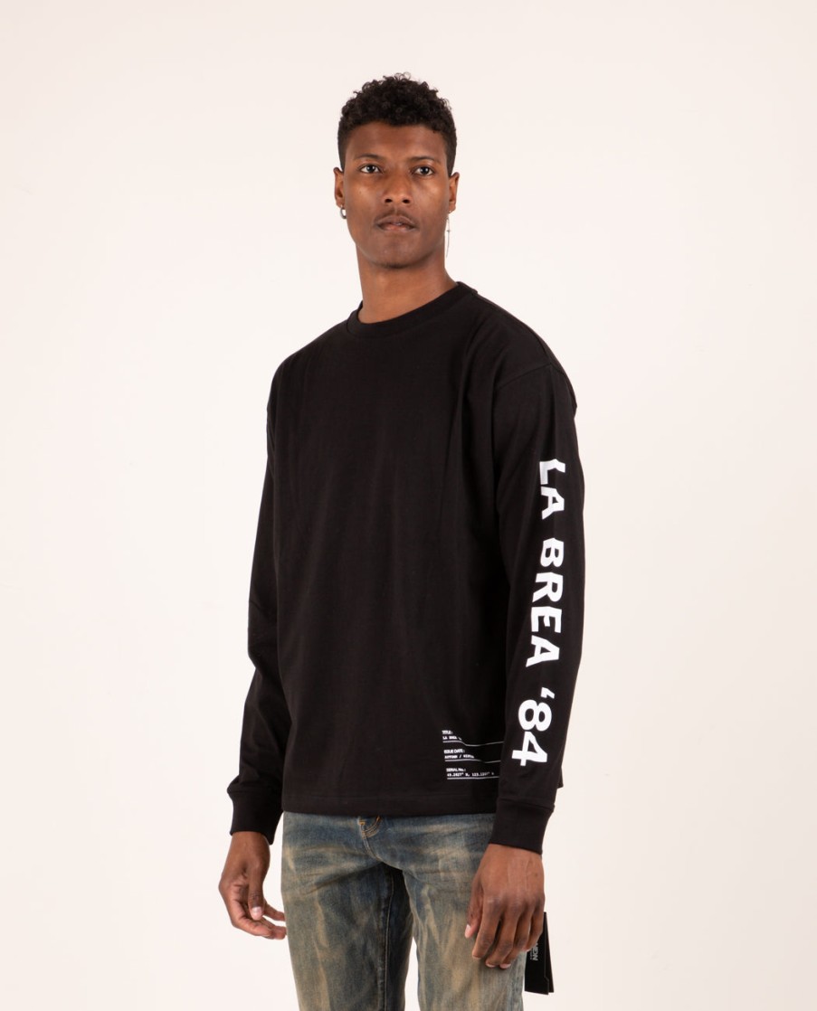 Men NEON DENIM BRAND | La Brea Ave L/S Tee Black