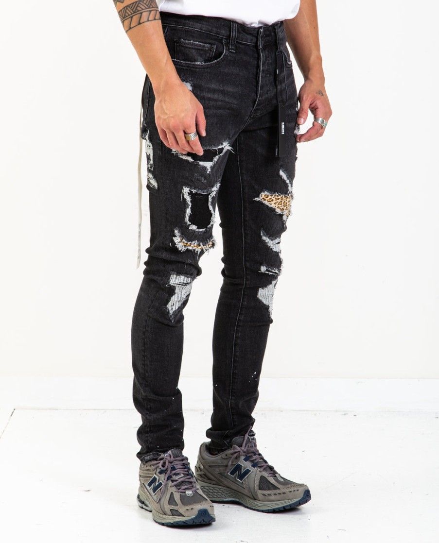 Men NEON DENIM BRAND | Sid Multi Distress Jeans