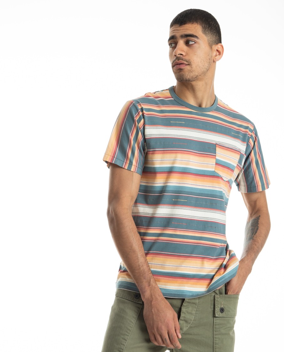 Men RRL | Striped Jersey Pocket T-Shirt