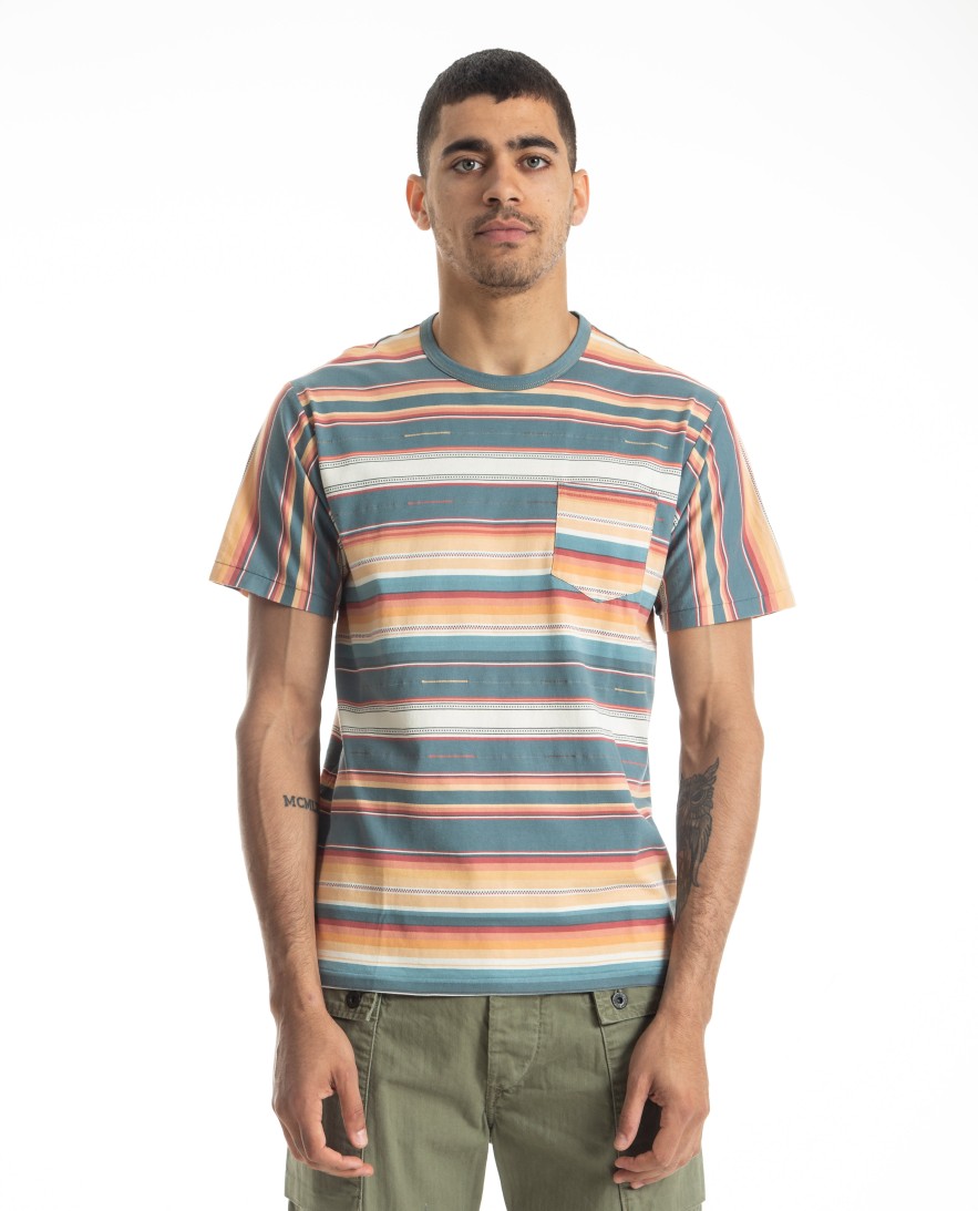 Men RRL | Striped Jersey Pocket T-Shirt