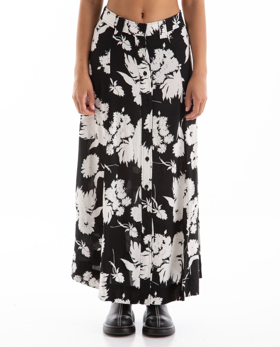 Men GANNI | Printed Crepe Long Skirt