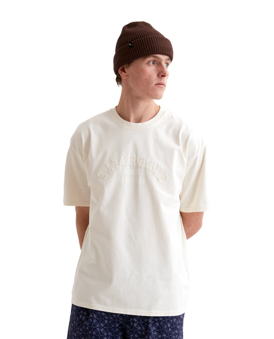 Men SATURDAYS NYC | Varsity Relaxed Tee Ivory