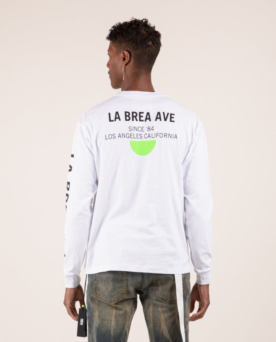 Men NEON DENIM BRAND | La Brea Ave L/S Tee White