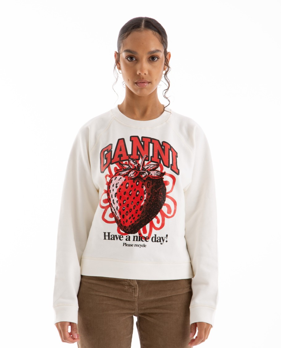 Men GANNI | Isoli Raglan Strawberry Sweatshirt