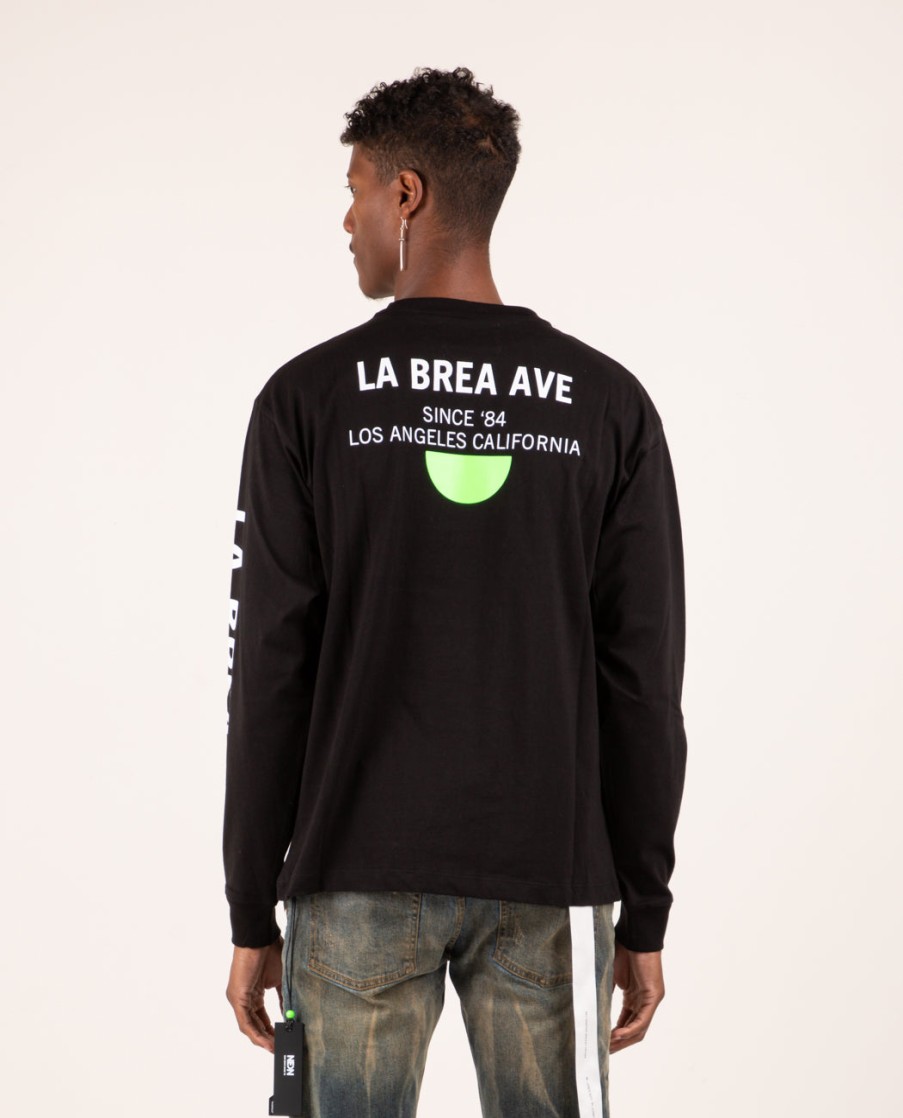 Men NEON DENIM BRAND | La Brea Ave L/S Tee Black