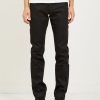 Men NAKED & FAMOUS | Weird Guy Solid Black Selvedge Jean