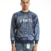 Men FDMTL | Printed Patchwork Sweatshirt Navy