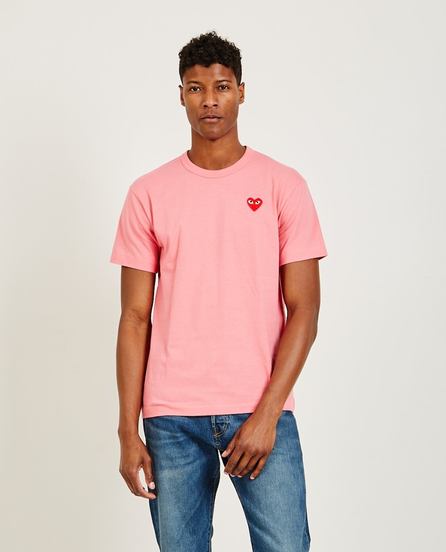 Men COMME DES GARÇONS PLAY | Pastelle Heart Tee Pink