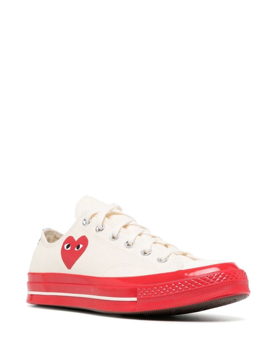 Men COMME DES GARÇONS PLAY | Converse Red Sole Low Top White